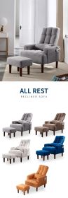 Redde Boo brown living room sofa single chair and ottoman