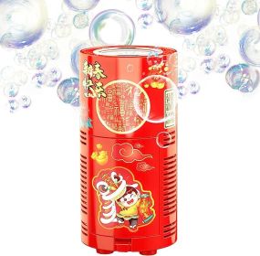 Fireworks Bubble Machine With 80ml Bubble Solution, Portable Automatic Bubble Machine With Lights And Closeable Music, Bubble Maker Toys For Kids (Option: 1pcs)