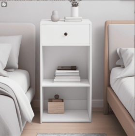 Simple Design White Storage Cabinet With Drawers, Sideboard, Cabinet For Living Room Dining Room Living Room (Option: Beige and White)